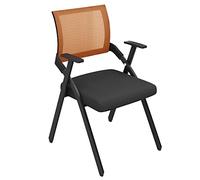 Sedia da ufficio pieghevole per casa e sala conferenze, multiuso, leggera e portatile, ideale per l'allenamento scolastico, supporta fino a 50 kg, arancione, 40 x 62 x 86 cm