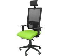 Sedia da ufficio Piqueras y Crespo Horna Bali Nera/Verde pistacchio