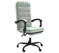 Sedia da ufficio reclinabile VidaXL Beler con imbottitura verde chiaro
