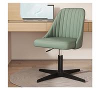 Sedia da ufficio regolabile senza braccioli Criss Cross, comoda sedia girevole in pelle, design con schienale medio, seduta larga, sedia da lavoro per casa e ufficio, senza ruote