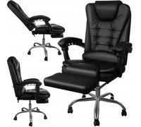 Sedia da ufficio rotante regolabile con piedi per gambe ruote di gomma nero