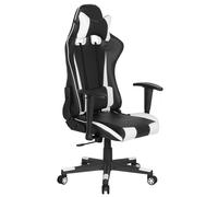 Sedia da ufficio scrivania bianco e nero GAMER