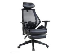 Sedia da Ufficio Sedia da Computer Sedia da Ufficio Sedia a Maglia Retro a Stivale Rotante Sedia Imbottita Poltrona Sedia da Gioco di Gioco (Grigio) (Nero)