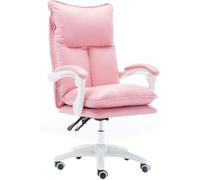 Sedia da Ufficio, Sedia da scrivania per Computer con Schienale Alto in Pelle PU, Sedia Girevole Regolabile per la casa con poggiatesta in Cotone per Le Donne Che ricercano la Felicità (Rosso) (tagl