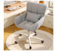 Sedia da ufficio Sedia da scrivania, Sedie da scrivania moderne per ufficio in tessuto con ruote a 360°, Sedia da lavoro girevole Vanity con schienale medio per piccoli spazi, Soggiorno, Trucco