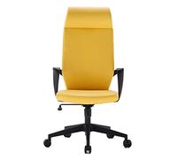 Sedia da Ufficio Sedia da Ufficio Sedia da scrivania ad Altezza Regolabile in Pelle Comoda Sedia da Computer sedie manageriali comode (Giallo)