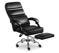 Sedia da Ufficio Sedia per Computer Sedia Girevole Sedia da Ufficio reclinabile in Pelle Sedia da Lavoro Sedia da Gioco Sedia da Gioco (Grigio) (Nero)