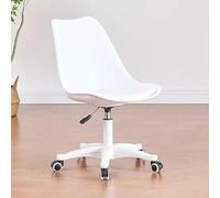 Sedia da ufficio trasparente con cuscino, regolabile, in acrilico, senza braccioli, sedile girevole per casa e ufficio, design in plastica modellata, comfort ergonomico, classe energetica A