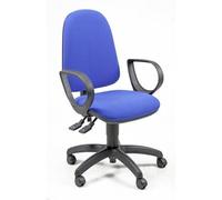 Sedia da Ufficio UNISIT Team SY Blu Accogliente con Reposabrazos Rigido e Base Nera