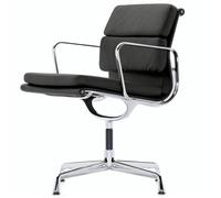 Sedia da Ufficio Vitra Soft Pad EA 208 con Girevole Nero/ Cromo
