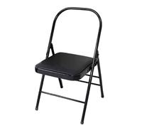 Sedia da yoga, cuscino for seduta in PU a 3 travi con supporto di carico, Home Assist, for stretching e sollievo dallo stress(Black)