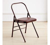 Sedia da yoga pieghevole con supporto lombare, supporto ausiliario per addominali, equilibrio e flessibilità, ideale per esercizi di yoga (marrone)