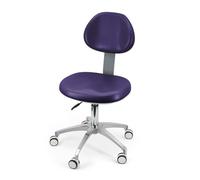 Sedia dentale mobile girevole a 360°, sgabello regolabile in altezza per cliniche, laboratori, saloni, rivestimento in pelle PU