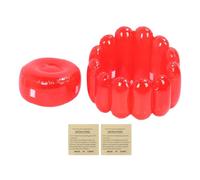 Sedia di divano gonfiabile portatile esterno blow up divano sedile trasparente colore delle caramelle per la casa camera da letto casual (Red)