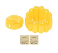 Sedia di divano gonfiabile portatile esterno blow up divano sedile trasparente colore delle caramelle per la casa camera da letto casual (Yellow)