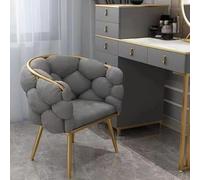 Sedia di lusso in velluto soffice per camera da letto moderna poltrona per trucco con gambe in metallo dorato per soggiorno bar Vanity poltrona imbottita per il tempo libero