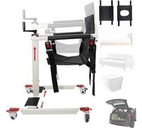 Sedia di Trasferimento per Anziani, con cuscini per pazienti, sedia a rotelle per casa, ascensore per auto, sedia a rotelle per doccia e toilette, carico massimo 200 libbre