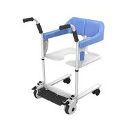 Sedia di Trasferimento per Anziani,sedie a rotelle del bagno, ascensore del paziente seduto, ruota universale di 360 gradi, spostamento domestico per anziani paralizzati che allattano(Blue)