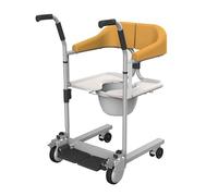 Sedia di Trasferimento per Anziani,sedie a rotelle del bagno, ascensore del paziente seduto, ruota universale di 360 gradi, spostamento domestico per anziani paralizzati che allattano(Yellow)