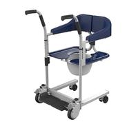 Sedia di Trasferimento per Anziani,sedie a rotelle del bagno, ascensore del paziente seduto, ruota universale di 360 gradi, spostamento domestico per anziani paralizzati che allattano(Dark blue)