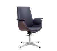 Sedia direzionale da ufficio con rivestimento in pelle PU, design con schienale alto, supporto lombare e poggiatesta per un maggiore comfort e postura durante le lunghe ore di lavoro