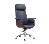 Sedia direzionale da ufficio con rivestimento in pelle PU, design con schienale alto, supporto lombare e poggiatesta per un maggiore comfort e postura durante le lunghe ore di lavoro
