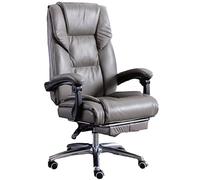 Sedia direzionale ergonomica con supporto lombare e girevole, ideale per sala da pranzo, computer, giochi, scrivania, riunioni, soggiorno, nero, insegui la felicità, stile comfort (grigio)