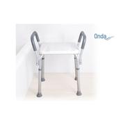 Sedia doccia con braccioli imbottiti senza schienale puntali in gomma ventosa