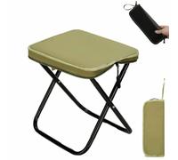 Sedia e borsa pieghevoli for esterni 2 in 1, mini sgabello portatile con tracolla regolabile, for campeggio, pesca, escursionismo, picnic, barbecue(Green,Large)