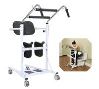 Sedia elevatrice per trasferimento pazienti, sedia portatile per assistenza infermieristica per anziani, ausilio per la deambulazione multifunzionale per disabili con ruote silenziose