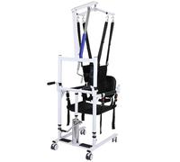 Sedia elevatrice per trasferimento pazienti, sedia portatile regolabile per anziani, dispositivo di supporto per la deambulazione con ruote silenziose, fino a 330 libbre