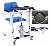 Sedia elevatrice Portatile per pazienti Sedia a rotelle per trasferimento Regolabile Auto-Servizio con Sedile divisibile a 180° e Sedile WC Sollevatore per Sedia a rotelle per Trasporto