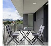 Sedia Elin Pieghevole Antracite - Sedia da Esterno Pieghevole Bizzotto