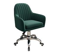 Sedia ergonomica da ufficio per la casa - Comoda sedia da computer con schienale medio per lavorare o truccarsi - Design elegante e moderno per il massimo comfort e supporto (verde)