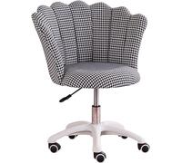 Sedia ergonomica da ufficio, sedia da scrivania senza braccioli con ruote, sedie da ufficio per computer, sedia da toeletta imbottita in morbido velluto, sedia a dondolo girevole regolabile