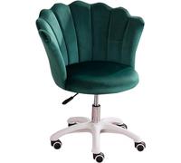 Sedia ergonomica da ufficio, sedia da scrivania senza braccioli con ruote, sedie da ufficio per computer, sedia da toeletta imbottita in morbido velluto, sedia a dondolo girevole regolabile