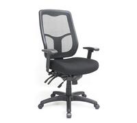 Sedia ergonomica da Ufficio, Sedile High Back Executive Task con Cuscino e Rete Traspirante, Supporto Lombare Regolabile, 360 Girevole per scrivania, Nero