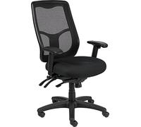Sedia ergonomica da Ufficio, Sedile High Back Executive Task con Cuscino e Rete Traspirante, Supporto Lombare Regolabile, 360 Girevole per scrivania, Nero