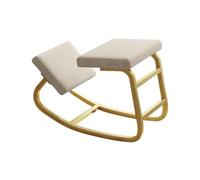 Sedia ergonomica for inginocchiarsi, sedia for ADHD, sgabello for computer con buona postura, for alleviare il dolore alla schiena e al collo e migliorare l'ufficio domestico(White,75x50x45cm-Gold)