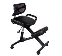 Sedia ergonomica in ginocchio, sgabello a dondolo regolabile per correggere la postura, altezza regolabile e girevole, ideale per ufficio e uso domestico (nero)