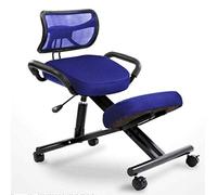 Sedia ergonomica in ginocchio, sgabello a dondolo regolabile per correggere la postura, altezza regolabile e girevole, ideale per ufficio e uso domestico (nero)