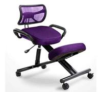 Sedia ergonomica in ginocchio, sgabello a dondolo regolabile per correggere la postura, altezza regolabile e girevole, ideale per ufficio e uso domestico (nero)