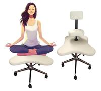 Sedia ergonomica inginocchiata con ruote e supporto lombare per meditazione in ufficio e correzione della postura