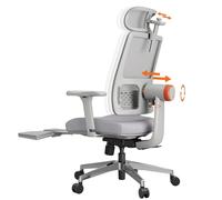 Sedia ergonomica Newtral MagicH-BPro con poggiapiedi Grigio