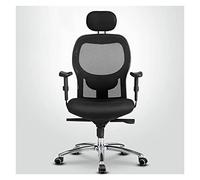 Sedia ergonomica per computer Sedia girevole per la casa Sedile Boss Cuscino addensato Comoda sedia da ufficio reclinabile Funzione di sincronizzazione dello schienale (Svart Talla nica) Stabilize