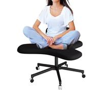 Sedia Ergonomica Posturale Inginocchiata ufficio mobile con gambe incrociate per meditazione, ergonomica, con gambe incrociate e poggiapiedi, attiva per sedersi in diverse posizioni, con gam