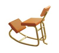 Sedia ergonomica professionale for inginocchiarsi, sedia for inginocchiarsi a bilanciamento variabile, correttore posturale da scrivania, for la circolazione posturale(Orange,85X45X78cm-Gold)