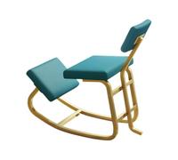 Sedia ergonomica professionale for inginocchiarsi, sedia for inginocchiarsi a bilanciamento variabile, correttore posturale da scrivania, for la circolazione posturale(Blue,85X45X78cm-Gold)
