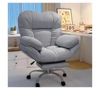 Sedia ergonomica reclinabile con poggiapiedi e supporto lombare, girevole a 360°, per uso domestico, comoda e regolabile, perfetta per lavoro e relax