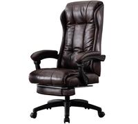 Sedia Ergonomica Reclinabile Per Computer, Sedia Girevole E Comoda Per Ufficio, Per Sala Conferenze(Dark brown)